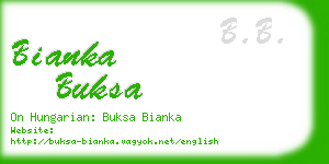 bianka buksa business card